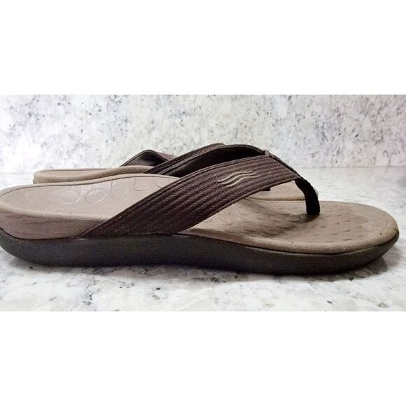 Orthaheel Wave Sandal Men's 7 Women's 8.5 Brown Thong Flip Flop Slip On Shoes‎ - Picture 4 of 9